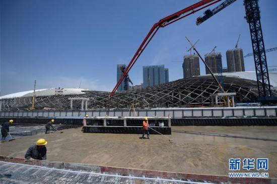 （体育）（3）杭州亚运三馆恢复正常施工